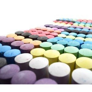 136 Pack 17 Colors Jumbo Washable Sidewalk Chalk Set